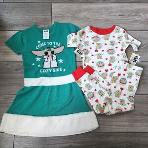 Baby Yoda dress and pajamas